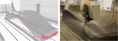 Robotic knitcrete: computational design and fabrication of a pedestrian bridge using robotic shotcrete on a 3D-Knitted formwork